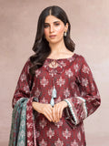 edenrobe Allure Khaddar Unstitched Printed 3Pc Suit EWU24A3-27095