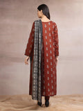 edenrobe Allure Khaddar Unstitched Printed 3Pc Suit EWU24A3-27122