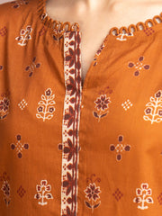 edenrobe Allure Khaddar Unstitched Printed 3Pc Suit EWU24A3-27134
