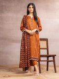 edenrobe Allure Khaddar Unstitched Printed 3Pc Suit EWU24A3-27134