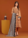 edenrobe Allure Khaddar Unstitched Printed 3Pc Suit EWU24A3-27190