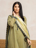 edenrobe Allure Khaddar Unstitched Printed 3Pc Suit EWU24A3-28042