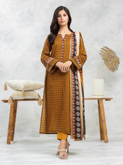 edenrobe Allure Khaddar Unstitched Printed 3Pc Suit EWU24A3-28100