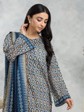 edenrobe Allure Khaddar Unstitched Printed 3Pc Suit EWU24A3-28143