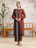 edenrobe Allure Khaddar Unstitched Printed 3Pc Suit EWU24A3-28494