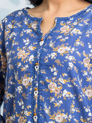 edenrobe Allure Khaddar Unstitched Printed 3Pc Suit EWU24A3-29308