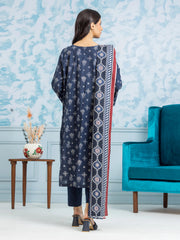 edenrobe Allure Khaddar Unstitched Printed 3Pc Suit EWU24A3-29312