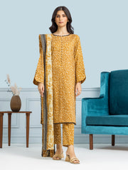 edenrobe Allure Khaddar Unstitched Printed 3Pc Suit EWU24A3-29580