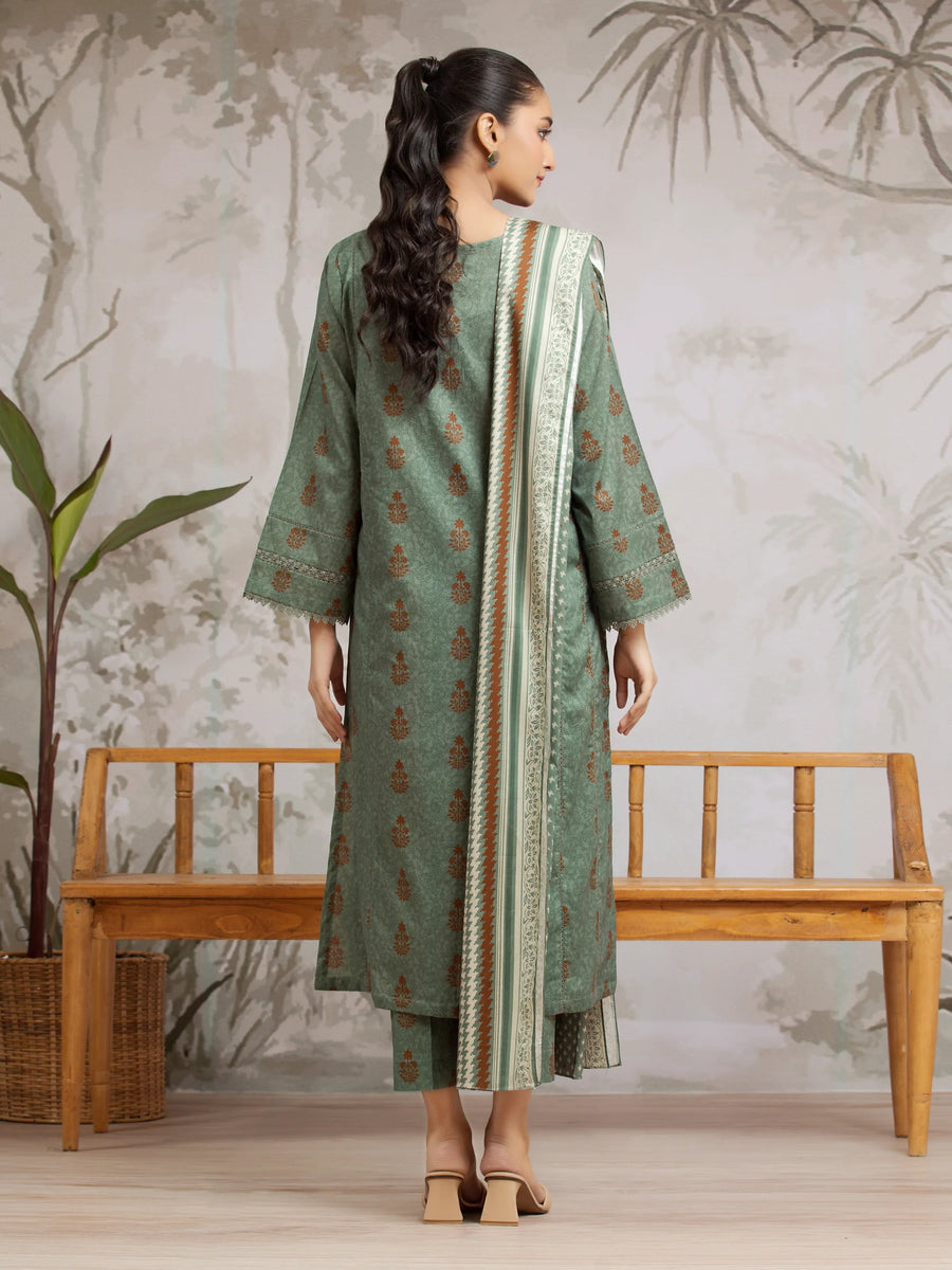 edenrobe Allure Khaddar Unstitched Printed 3Pc Suit EWU24A3-29600