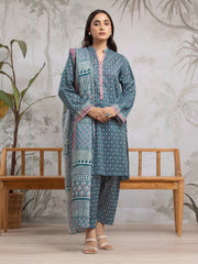 edenrobe Allure Khaddar Unstitched Printed 3Pc Suit EWU24A3-29604