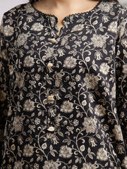 edenrobe Allure Khaddar Unstitched Printed 3Pc Suit EWU24A3-29610
