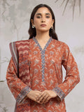 edenrobe Allure Khaddar Unstitched Printed 3Pc Suit EWU24A3-29619