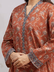 edenrobe Allure Khaddar Unstitched Printed 3Pc Suit EWU24A3-29619