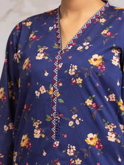 edenrobe Allure Khaddar Unstitched Printed 3Pc Suit EWU24A3-29621