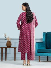edenrobe Allure Khaddar Unstitched Printed 3Pc Suit EWU24A3-29647