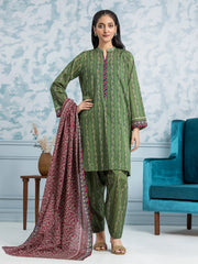 edenrobe Allure Khaddar Unstitched Printed 3Pc Suit EWU24A3-29702