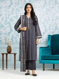 edenrobe Allure Khaddar Unstitched Printed 3Pc Suit EWU24A3-29716