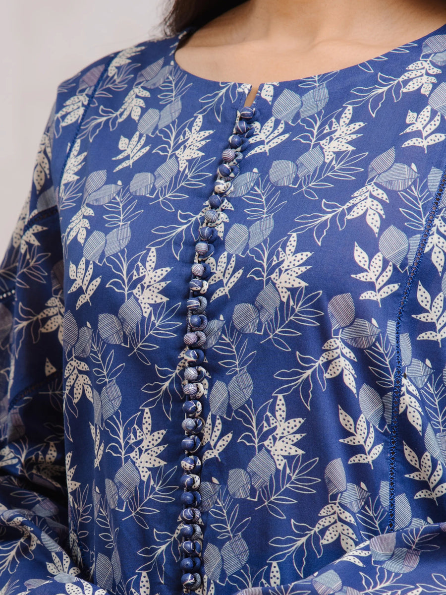 edenrobe Allure Khaddar Unstitched Printed 3Pc Suit EWU24A3-29800
