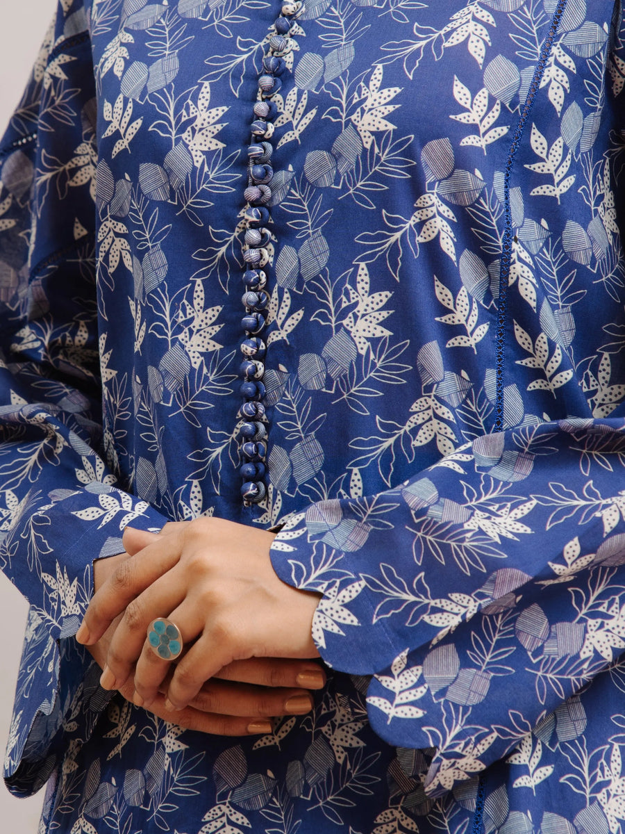 edenrobe Allure Khaddar Unstitched Printed 3Pc Suit EWU24A3-29800