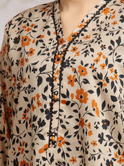 edenrobe Allure Khaddar Unstitched Printed 3Pc Suit EWU24A3-29807