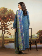 edenrobe Allure Khaddar Unstitched Printed 3Pc Suit EWU24A3-29820