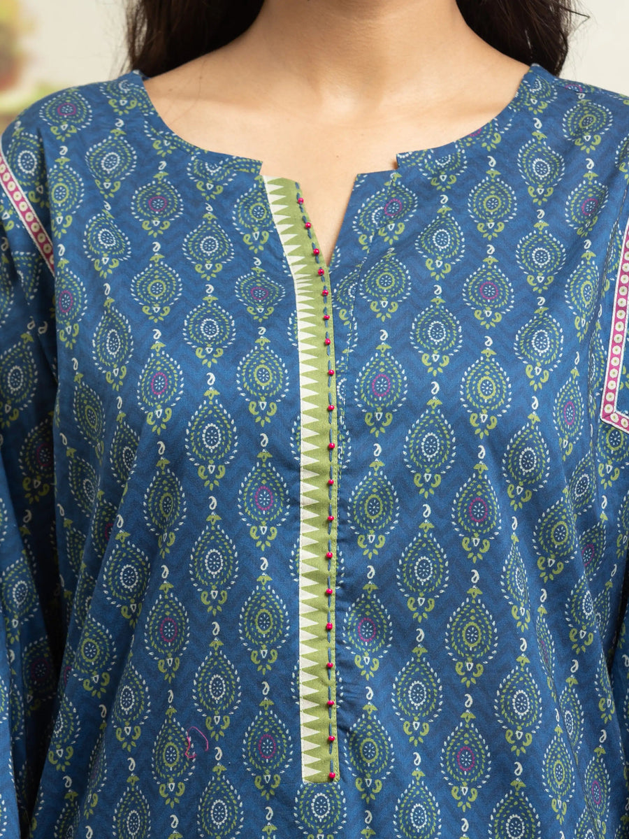 edenrobe Allure Khaddar Unstitched Printed 3Pc Suit EWU24A3-29820
