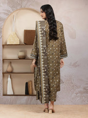 edenrobe Allure Khaddar Unstitched Printed 3Pc Suit EWU24A3-29832