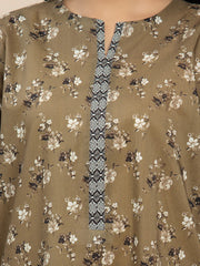 edenrobe Allure Khaddar Unstitched Printed 3Pc Suit EWU24A3-29832