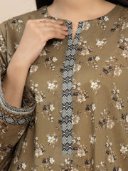 edenrobe Allure Khaddar Unstitched Printed 3Pc Suit EWU24A3-29832