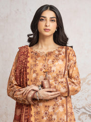 edenrobe Merak Cambric Unstitched Printed 3Pc Suit EWU24M2-001