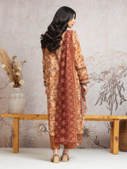 edenrobe Merak Cambric Unstitched Printed 3Pc Suit EWU24M2-001