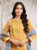 edenrobe Merak Khaddar Unstitched Printed 3Pc Suit EWU24M2-172