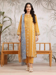 edenrobe Merak Khaddar Unstitched Printed 3Pc Suit EWU24M2-172