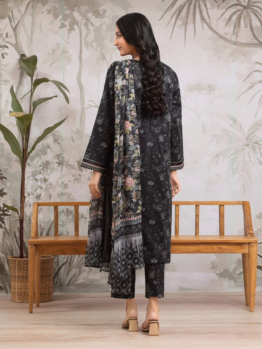edenrobe Merak Khaddar Unstitched Printed 3Pc Suit EWU24M2-181