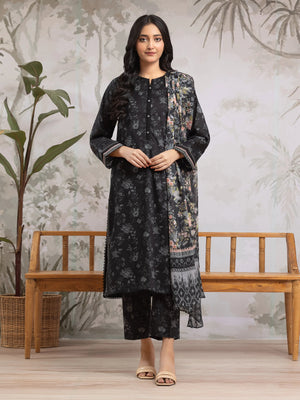 edenrobe Merak Khaddar Unstitched Printed 3Pc Suit EWU24M2-181