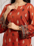 edenrobe Merak Khaddar Unstitched Printed 3Pc Suit EWU24M2-185