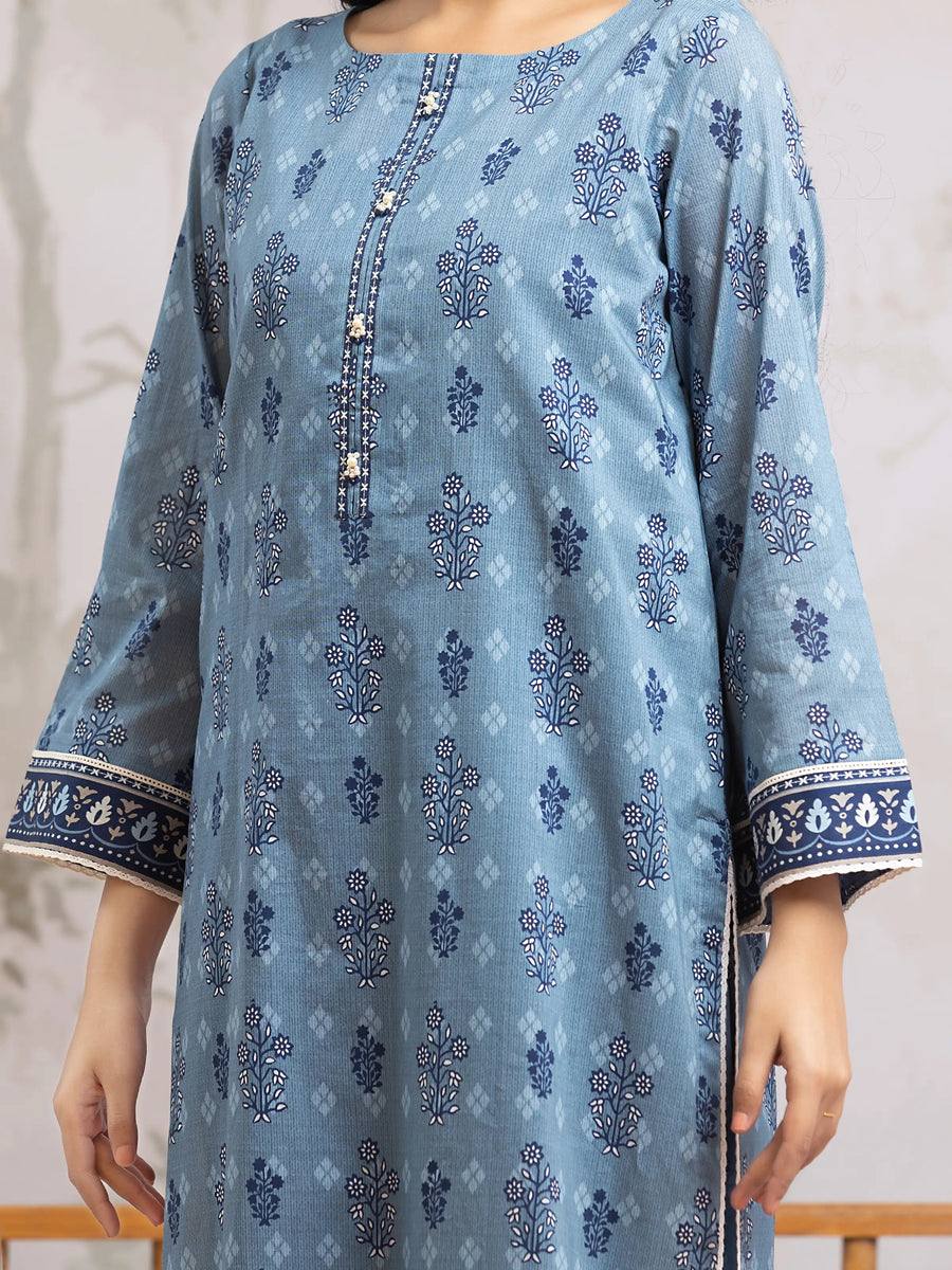 edenrobe Merak Khaddar Unstitched Printed 3Pc Suit EWU24M2-189