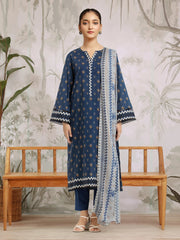 edenrobe Merak Khaddar Unstitched Printed 3Pc Suit EWU24M2-196