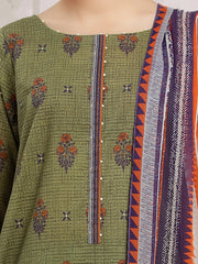 edenrobe Merak Khaddar Unstitched Printed 3Pc Suit EWU24M2-197