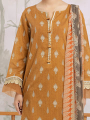 edenrobe Merak Khaddar Unstitched Printed 3Pc Suit EWU24M2-198