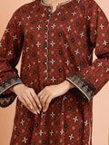 edenrobe Merak Khaddar Unstitched Printed 3Pc Suit EWU24M3-076