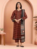 edenrobe Merak Khaddar Unstitched Printed 3Pc Suit EWU24M3-076