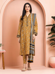 edenrobe Merak Khaddar Unstitched Printed 3Pc Suit EWU24M3-077