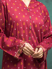 edenrobe Merak Khaddar Unstitched Printed 3Pc Suit EWU24M3-079
