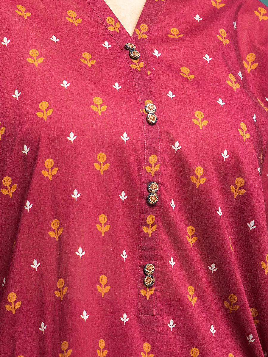 edenrobe Merak Khaddar Unstitched Printed 3Pc Suit EWU24M3-079