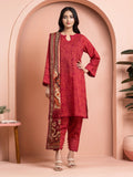 edenrobe Merak Khaddar Unstitched Printed 3Pc Suit EWU24M3-085