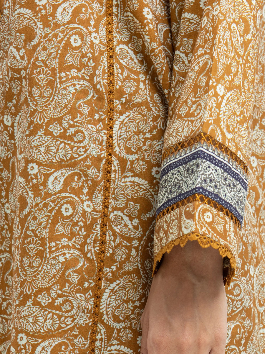 edenrobe Merak Khaddar Unstitched Printed 3Pc Suit EWU24M3-089