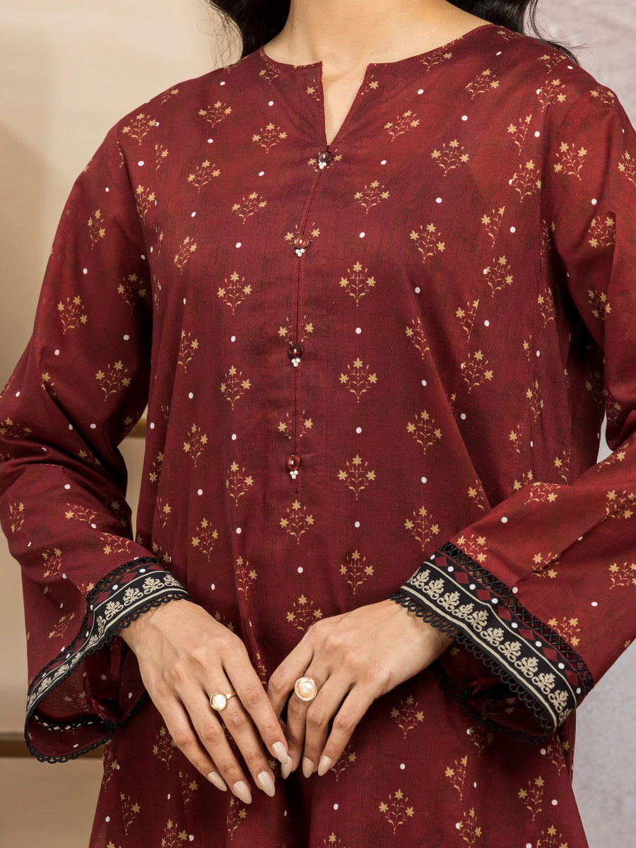 edenrobe Merak Khaddar Unstitched Printed 3Pc Suit EWU24M3-097