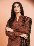 edenrobe Merak Khaddar Unstitched Printed 3Pc Suit EWU24M3-100