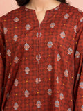 edenrobe Merak Khaddar Unstitched Printed 3Pc Suit EWU24M3-103